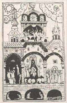 Grabado de un viejo periódico japonés de principios del siglo XX titulado La vida secreta de los Jristos o Cristos, secta herética rusa.